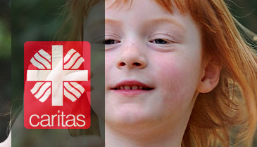 Caritas Logo mit Mädchen